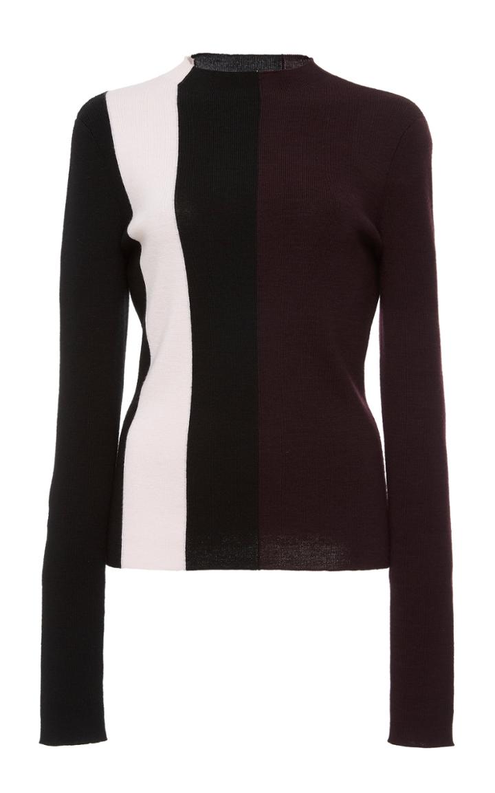 Narciso Rodriguez Blocked Intarsia Knit Turtleneck