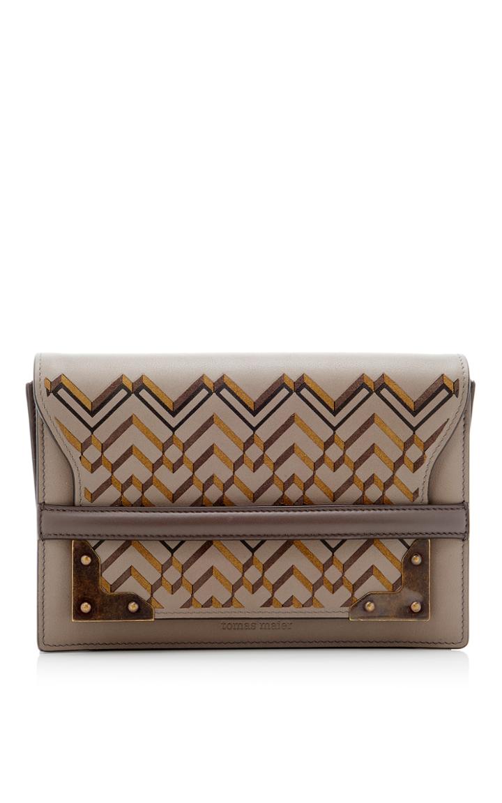 Tomas Maier Metallic Gotham Clutch