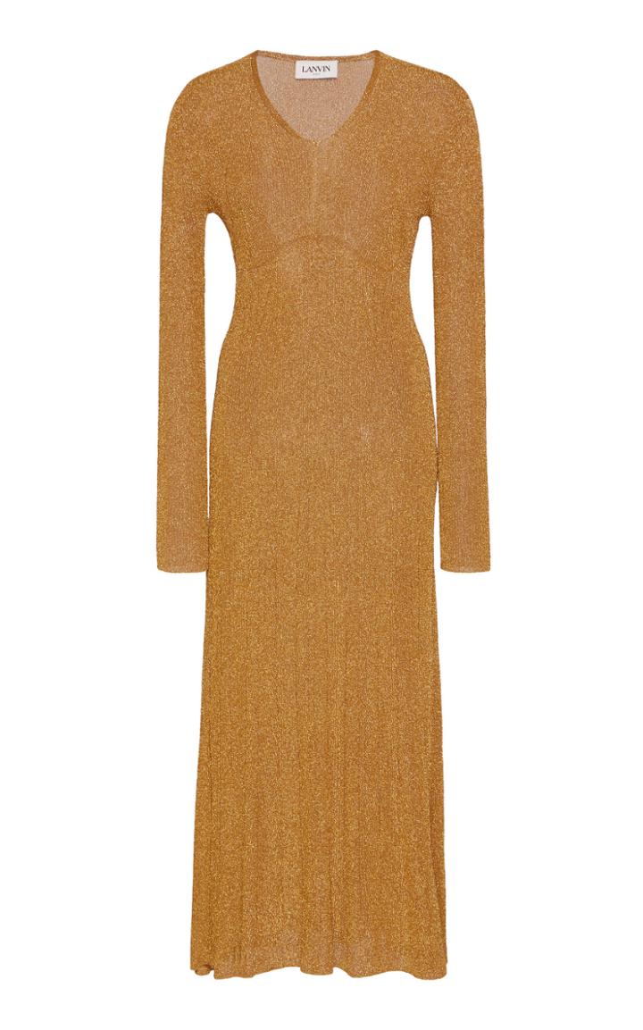Lanvin Lurex Midi Dress Size: Xs