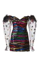 Dundas Tiger Sequined Mini Dress