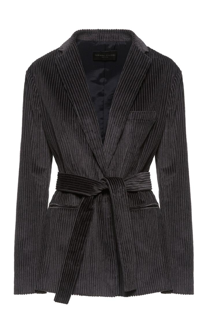 Fabiana Filippi Corduroy Tie Blazer