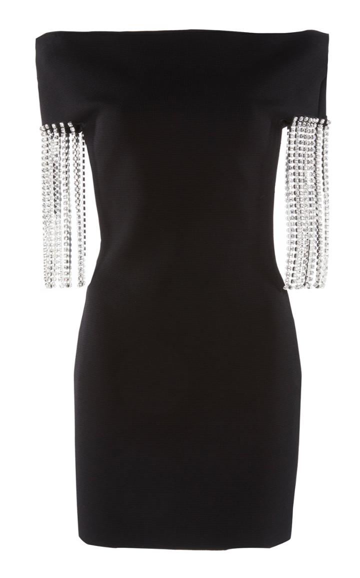 Christopher Kane Crystal Fringe Embellished Short Dress
