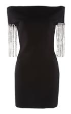 Christopher Kane Crystal Fringe Embellished Short Dress