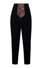 Yanina Demi Couture Velvet High Waist Trousers