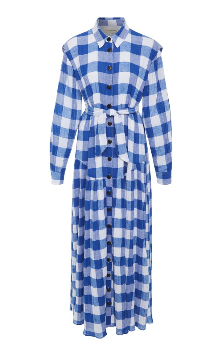 Mara Hoffman Gingham Cotton Maxi Dress