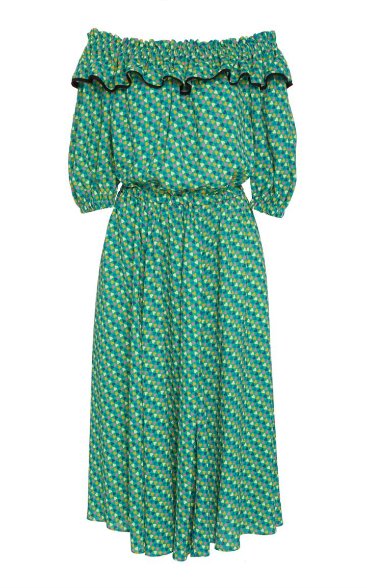 Philosophy Di Lorenzo Serafini Printed One Shoulder Knee Length Dress