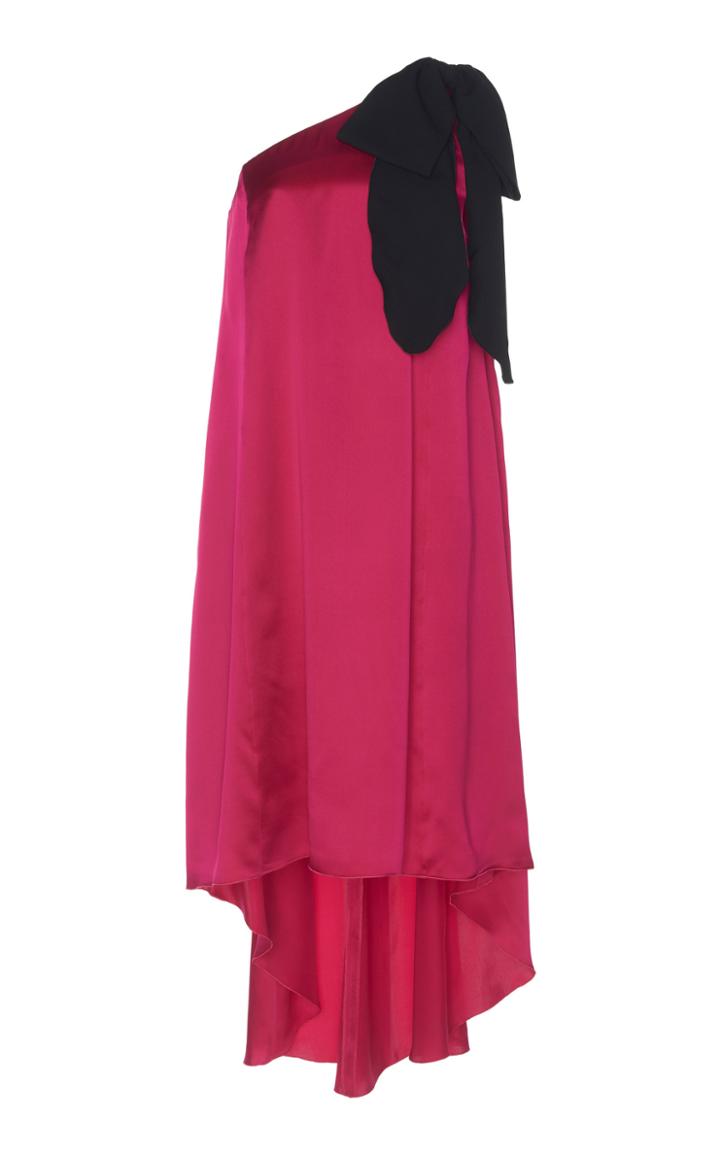 Andrew Gn One-shoulder Silk Dress