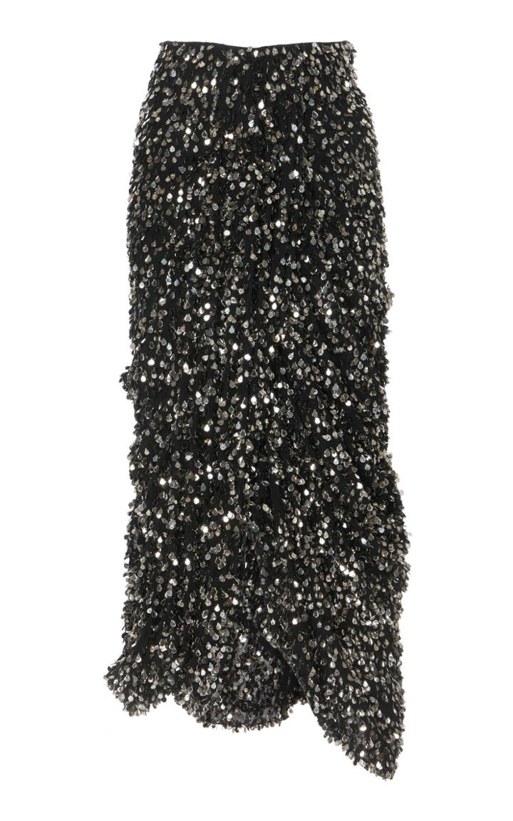 Isabel Marant Calliandra Embellished High Waisted Wrap Skirt