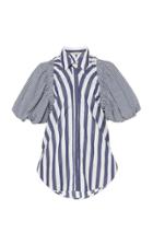Moda Operandi Lee Mathews Billie Contrast-pattern Cotton-blend Shirt Size: 0