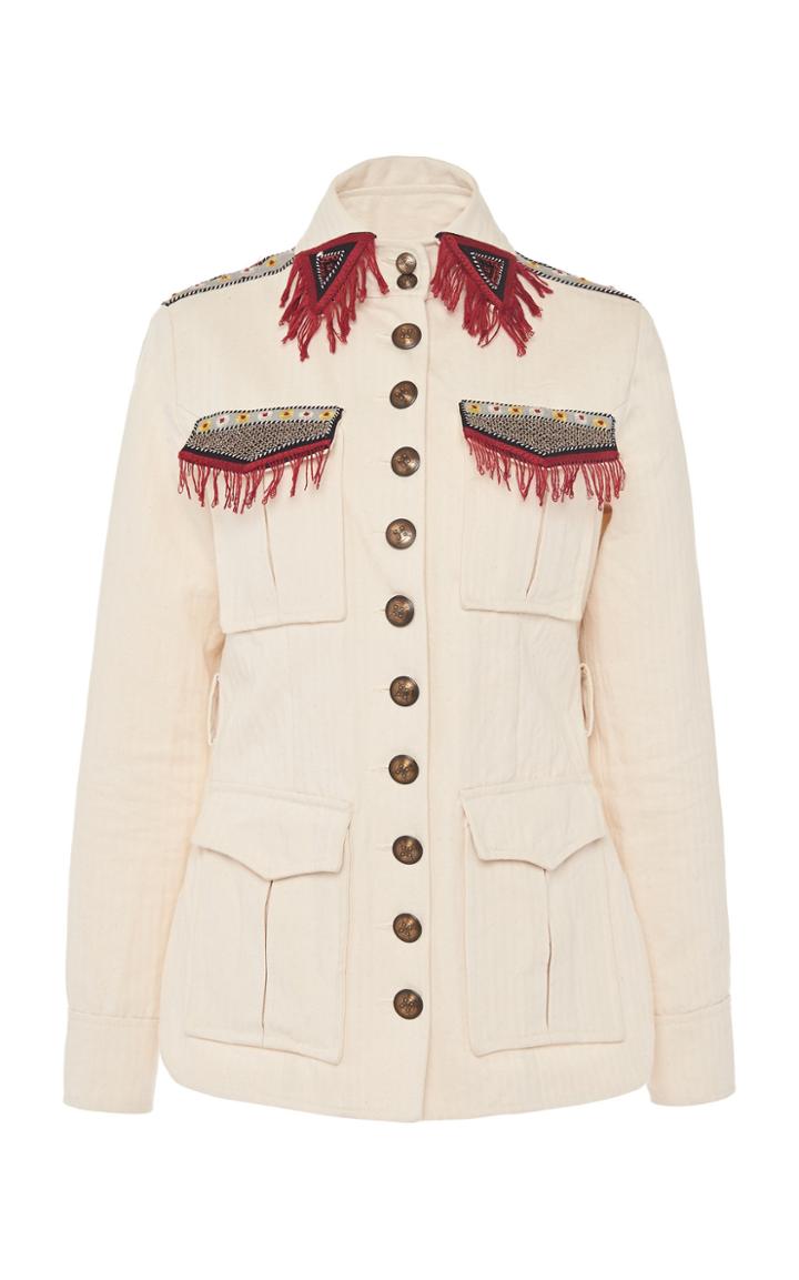 Moda Operandi Etro Embroirdered Cotton Jacket Size: 40