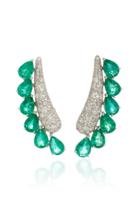 Sutra Emerald And Diamond Earrings