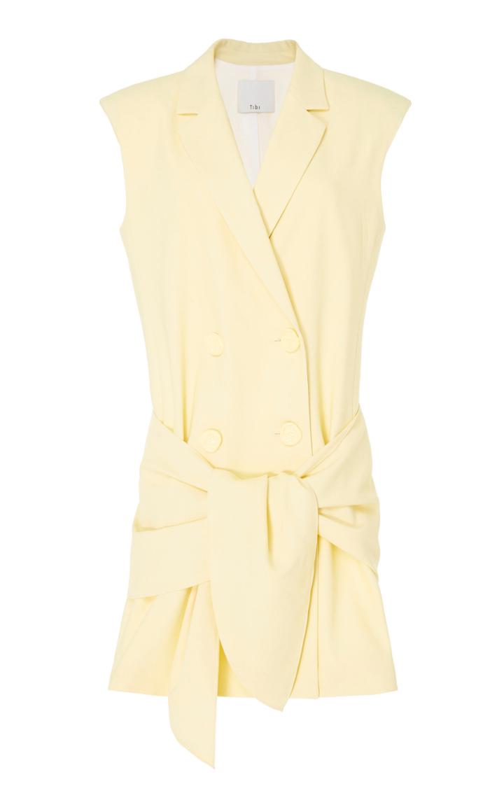 Tibi Sleeveless Crepe Jacket Dress