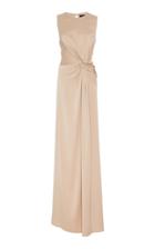 Paule Ka Crepe Backed Satin Knot Gown