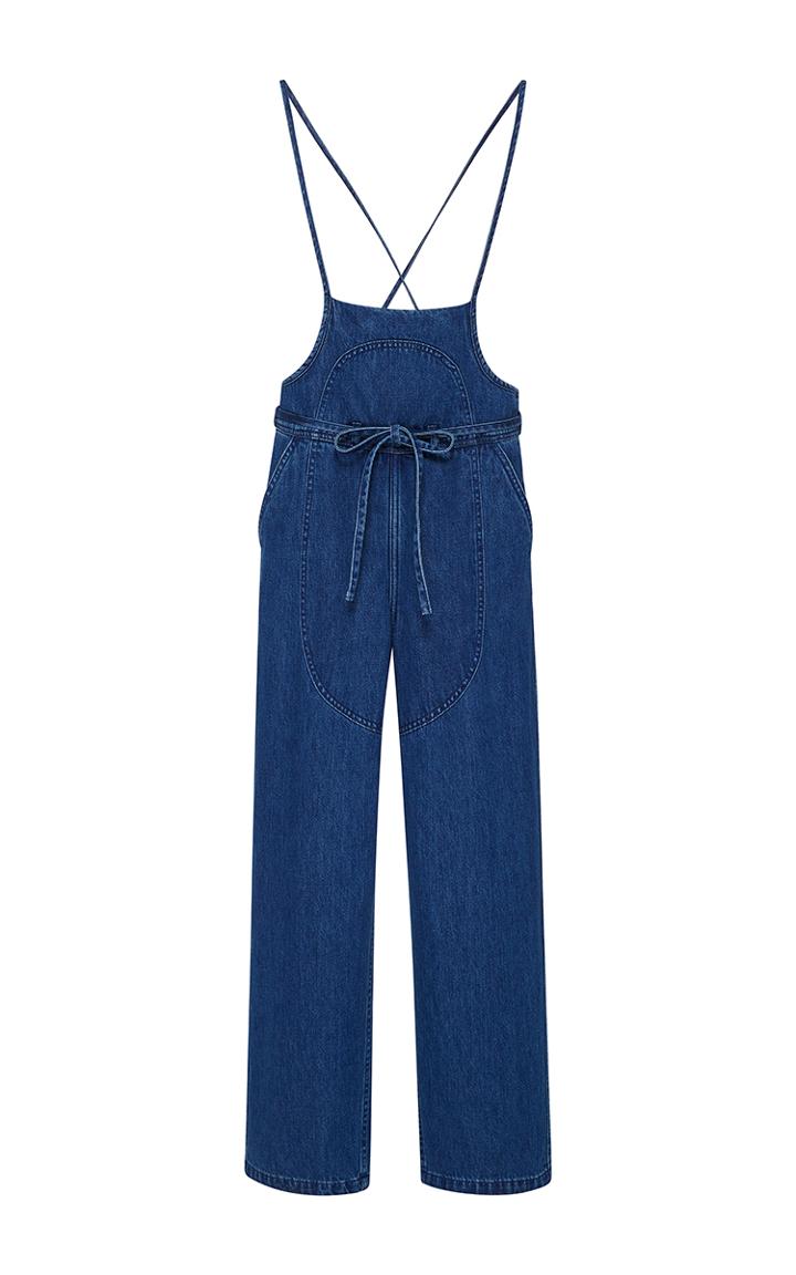 Ulla Johnson Cornflower Denim Nadia Overalls