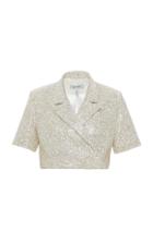 Moda Operandi Mach & Mach Snow Sparkling Short Blazer