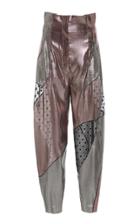 Alberta Ferretti High-rise Metallic Pants