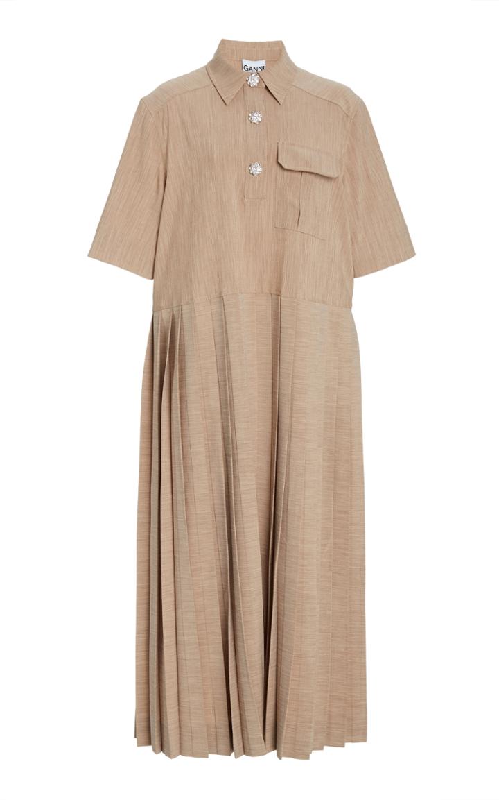 Moda Operandi Ganni Melange Suiting Dress