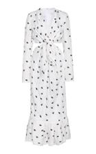 Carolina Herrera Cutout Floral Fil Coupe Midi Dress