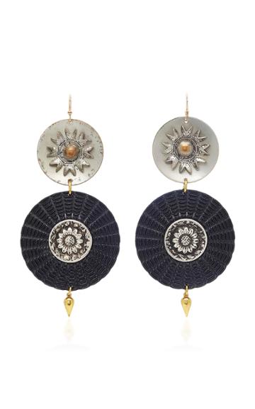 Lulu Frost M'o Exclusive Vintage Steel Button Earrings