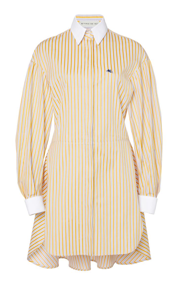 Etro Collared Striped Cotton Top