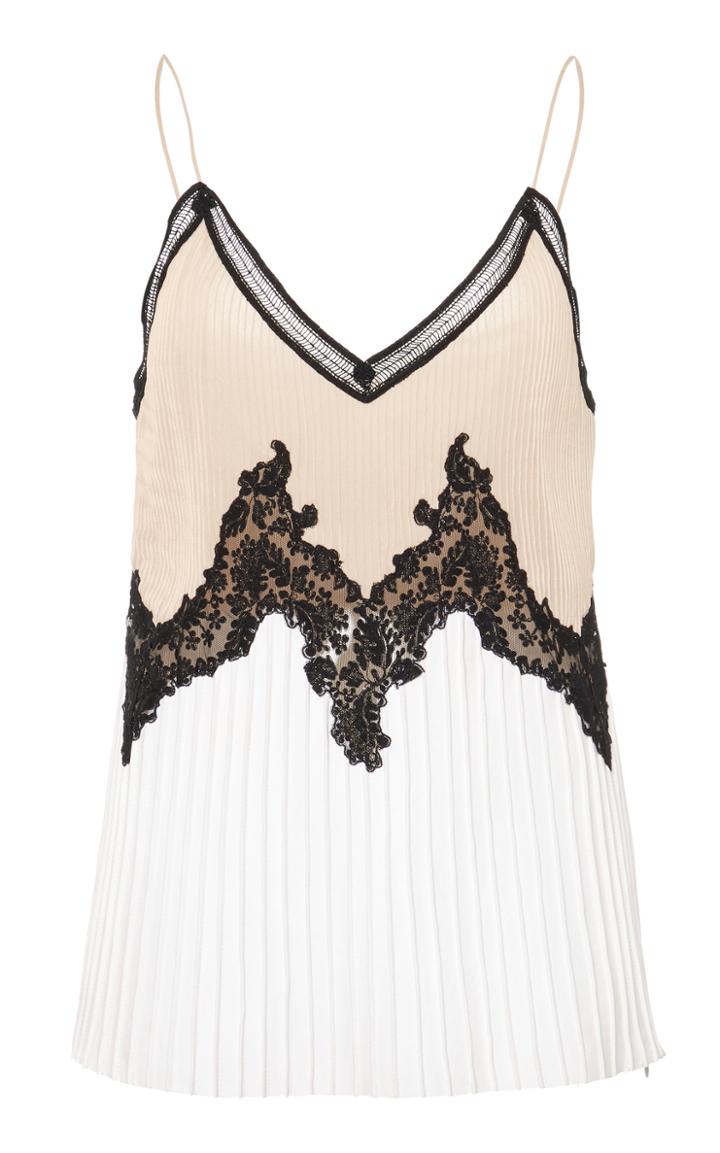 Moda Operandi Gabriela Hearst Hermoine Pleated Leather Camisole Size: 36