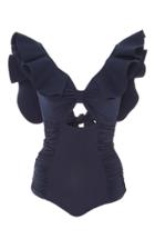 Johanna Ortiz Mangrove Ruched Ruffle One Piece