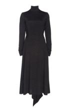 Marc Jacobs Asymmetric Embroidered Crepe Dress