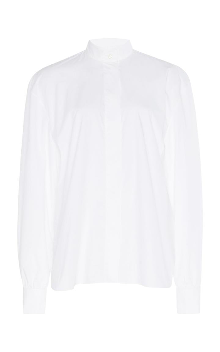 Moda Operandi Alexandre Vauthier High-collar Cotton Top Size: 34