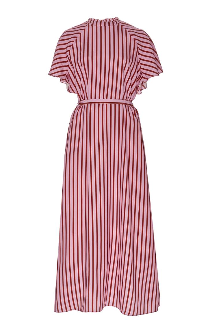 Jonathan Cohen Nicole Fluted Sleeve Silk Dress