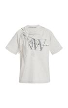 Alexander Wang Knotted Printed Cotton-jersey T-shirt