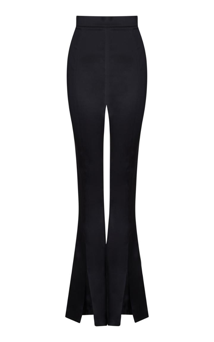 Safiyaa Zew Stretch Satin Bootleg Trousers