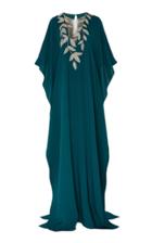 Moda Operandi Oscar De La Renta Embellished Silk-georgette Caftan