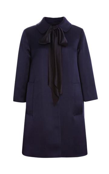 Marc Jacobs  Satin Twill Opera Coat Navy