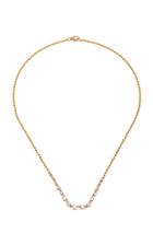 Jemma Wynne Rose Gold Prive Graduated Diamond Necklace With Ball Chain