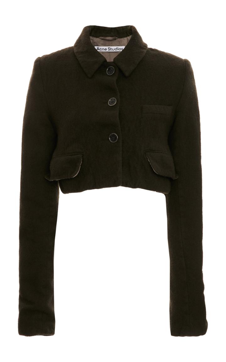Moda Operandi Acne Studios Josi Wool Cropped Blazer Jacket
