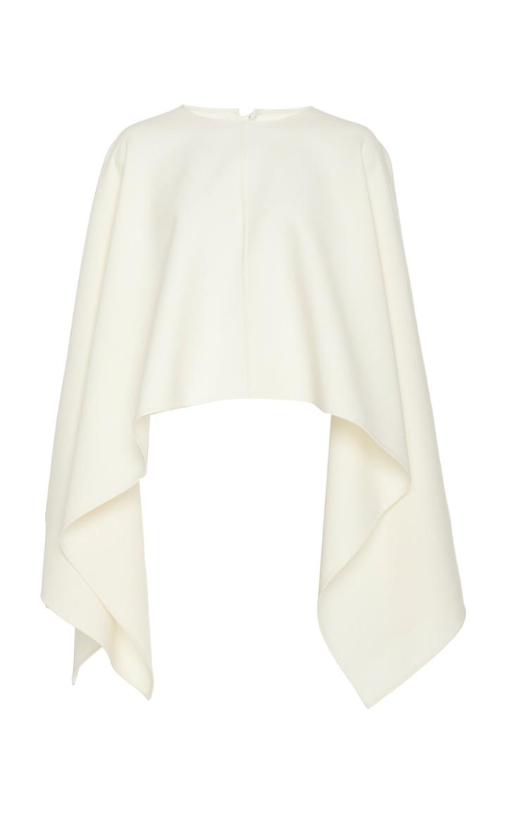 Oscar De La Renta Wool-blend Crepe Blouse