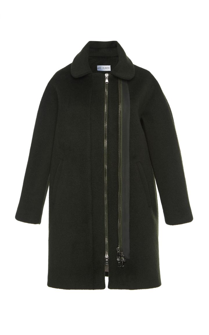 Dice Kayek Dark Green Zipper Coat
