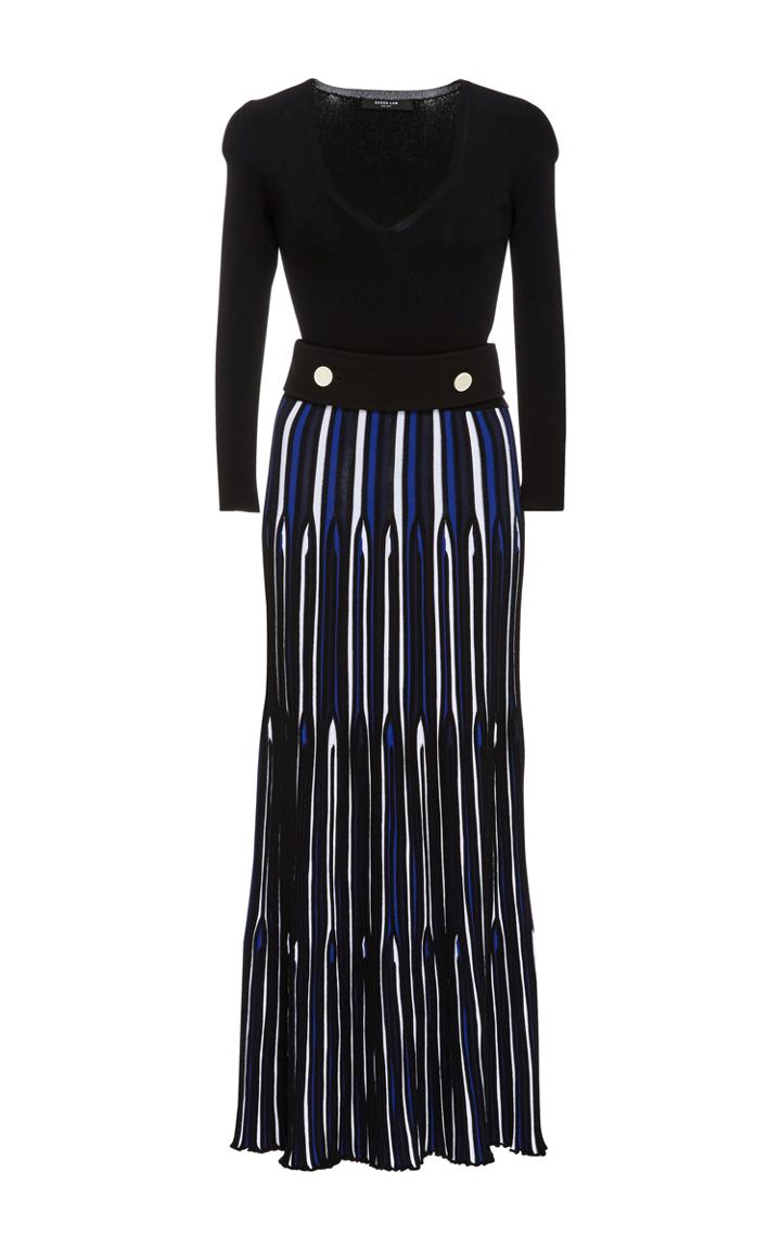 Derek Lam Belted Long Sleeve Dress