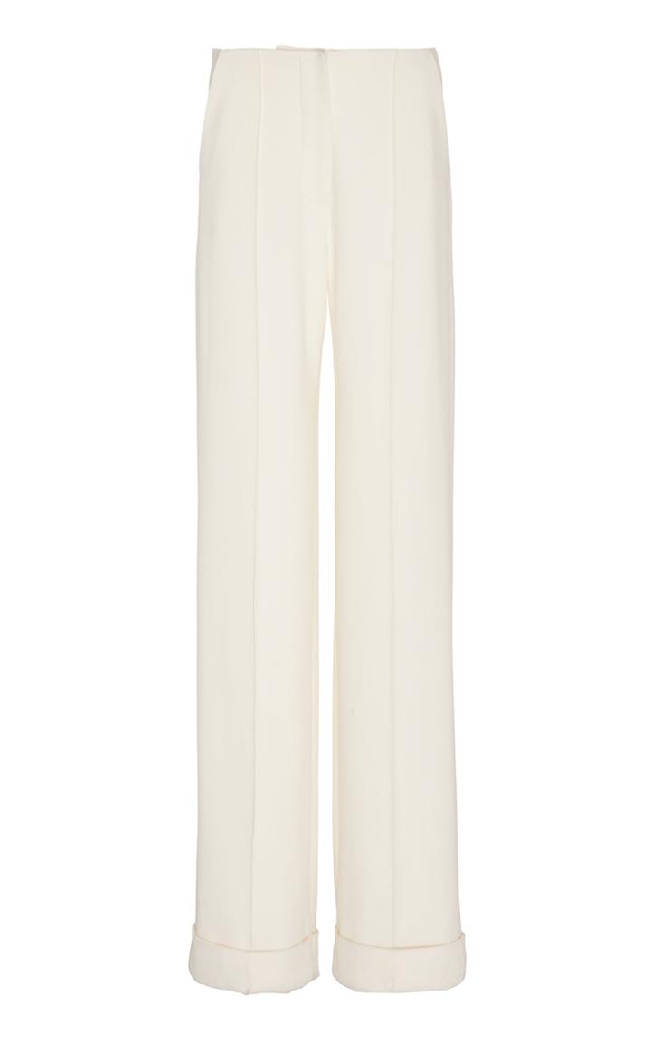 Jonathan Simkhai Stella Pleated Crepe Pants