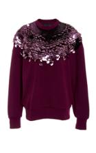 Sally Lapointe M'o Exclusive Embellished Luxe Jersey Sweatshirt