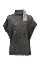 Narciso Rodriguez Engineered Cap Sleeve Turtleneck With Tie Detail