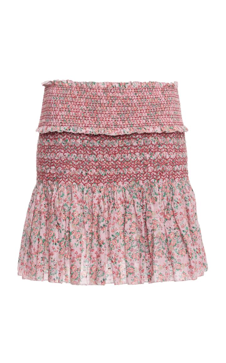 Loveshackfancy Camilla Floral Ruffle Mini Skirt