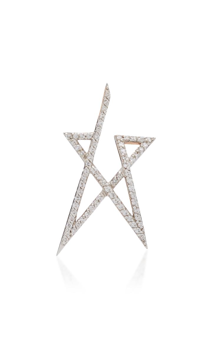 Kismet By Milka Small Single Struck Doodle Star Earring