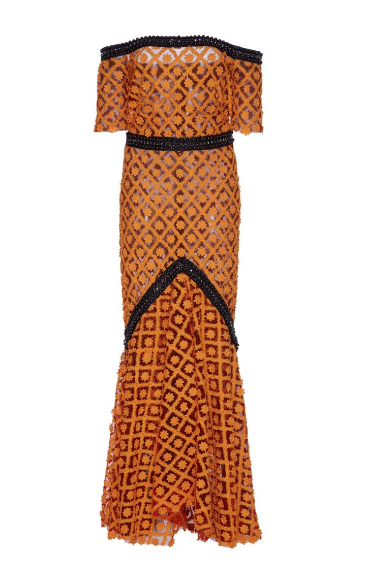 Costarellos Off-the-shoulder Mermaid Dress