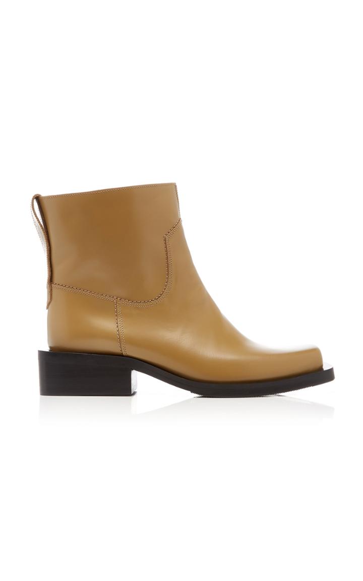 Ganni Leather Ankle Boots