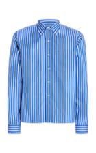 Prada Logo Striped Cotton Shirt