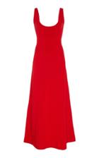 Moda Operandi Brandon Maxwell Knit Dress With Scoop Neck And A Line Skirt Size: Xs