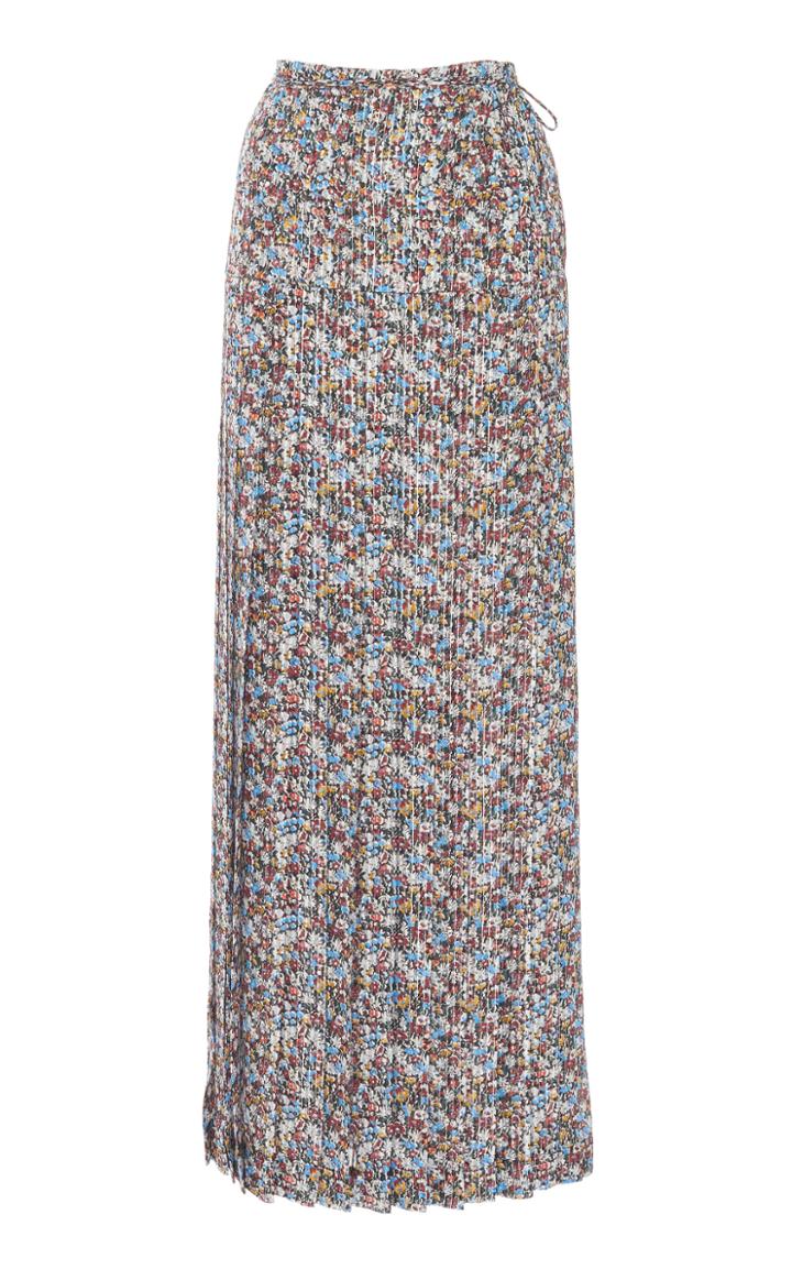 Victoria Beckham Floral Silk-blend Skirt