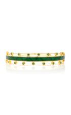 M.spalten Chroma 18k Gold Tsavorite And Enamel Bracelet