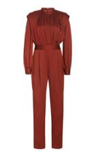Moda Operandi Veronica Beard Kavia Gathered Satin Jumpsuit